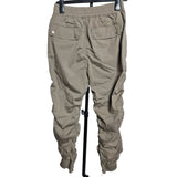 REISS Womens Beige Ruched Elasticated Waist Joggers Trousers Size 8