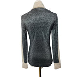 REISS Metallic Glitter Long Sleeve High Neck Jumper / Top Size S