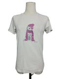 BARBOUR Girls Dog Graphic T-Shirt White Pink Hat Scarf Size 14-15years