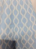 MISS ROSIER Baby Blue Knit Skater Dress Geometric Pattern Sleeveless NWT Size S
