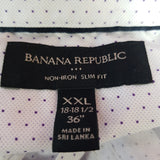Banana Republic Mens White Blue Dot Shirt Size 2XL