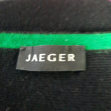 Jaeger Black Wool Dress Size L.