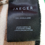 Jaeger Black Wool Dress Size L.