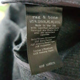 Rag & Bone Mens Black Wool Blend Jacket Size 38 / M