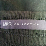 M&S Collection Black Linen Blend Trousers Size 14.