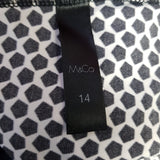 M&Co Black Ivory Dress Size 14