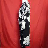 SOLO Black White Floral Print Dress Size 16