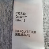 MITZY Grey Open Front Cardigan Size 12.