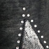 Marble Black Knit Sequin Star Jumper Size L