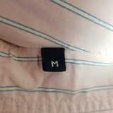 Bevilacqua Mens Pink Blue Stripe Shirt Size M.