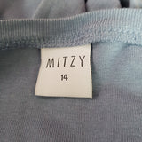 MITZY Blue Cotton T-shirt Size 14