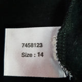 MITZY Black Cotton T-shirt Size 14