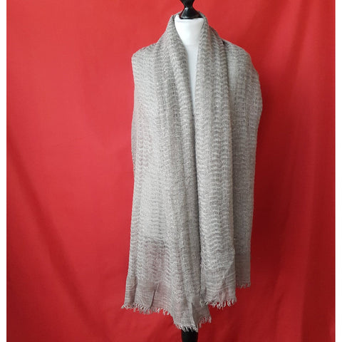 Grey Sequin Scarf