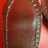 Regent Belt Company Red Brown Leather Canvas Belt 34 / 85.