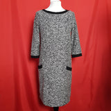 M&S Women's Black White Dress Size 10 / 38