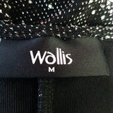 Wallis Black Sparkle Top Blouse Size M