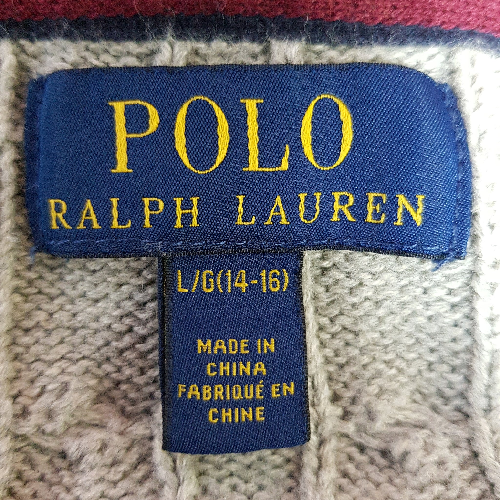 Polo Ralph Lauren Junior Grey Jumper Size 14 16 years Leukaemia Myeloma Research UK Online Charity Shop