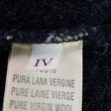 GRP Realizzato Ad Arte InToscana Men's Black Blue Wool Cardigan Size IT IV UK M.