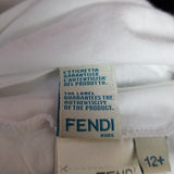 FENDI Kids White T-shirt with defect Size 12+ years.