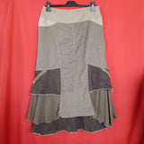 GARELLA Brown Wool Blend Skirt Size 3 UK12