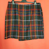MONSOON Check Multicolour Mini Skirt Size 14.