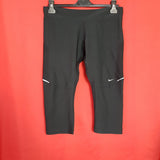 Nike DRI-FIT Black Short Fitness Leggings Size M