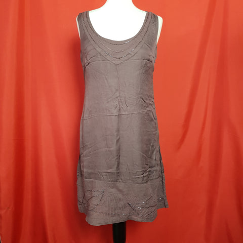 Fat Face Brown Lined Dress Size 12