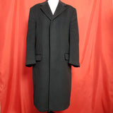 Dehavilland Mens Black Wool Cashmere Coat Size 36S