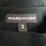 WAREHOUSE Black 100% Silk Top Size 10