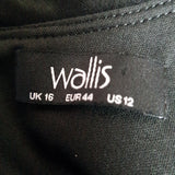 Wallis Women's Black Sparkle Dress Size 16.