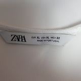 Zara Womens White Blouse Size XL