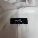 Wallis White Embellished Neck Blouse Size 16