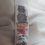 Wallis White Embellished Neck Blouse Size 16