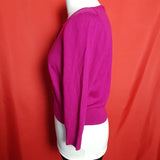 Hobbs Womens Fuchsia Wool/ Silk Cardigan Size 16.
