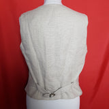 TOAST Women's Burgundy Silk Linen Waistcoat Size 16.