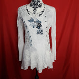 Joe Browns White Embroidered Top Size 10