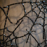 Collage by Simon Ellis Black Spider Web Transparent Cardigan Size L