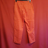 JAEGER Women's Red White Polka Dot Cotton Trousers Size 16