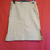 La Strada Beige Cotton Skirt Size 16 UK 44 EU