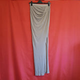 HELMUT LANG Women's Grey Jersey Long Skirt Size S.