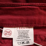 J BRAND Burgundy Skinny Jeans Size 25