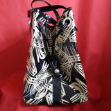 JAEGER by JAEGER PVC Black & Cream Tote Handbag