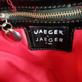 JAEGER by JAEGER PVC Black & Cream Tote Handbag