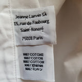 LANVIN Men's White Grandad Collar Shirt Size 37/14.5