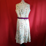 JACQUES VERT Women's Beige  Floral Print Summer Dress Size 16