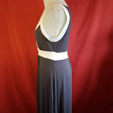 Phase Eight Women's Grey White Jersey Long Dress Size 14