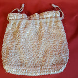 Viyella White Knitted Small Lined   Pouch