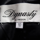 Dynasty London Women's Black Embroidered Ocassion Dress Size 10