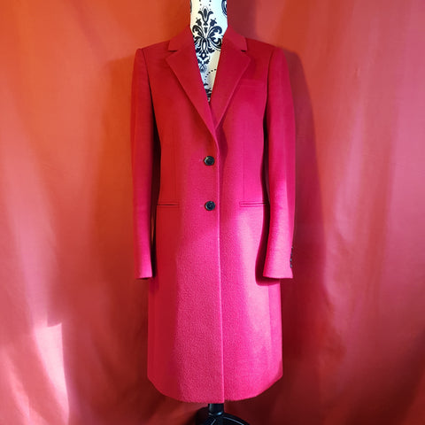 HOBBS Women's Red Wool Coat Size 10