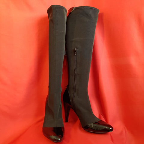 NINE WEST Women's Black Knee High Heels Shoes Size 6/39